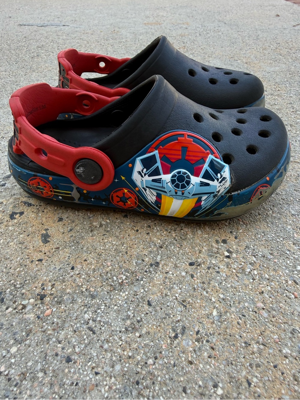 Crocs Kids' Star Wars Imperial Slip On Shoes Size 8‎ preloved